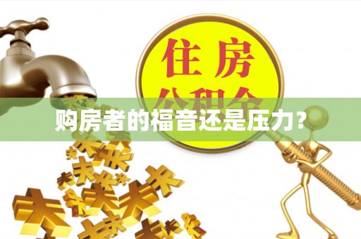 和静购房者的福音还是压力？