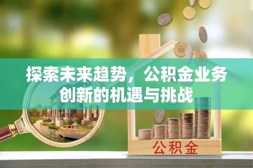 和静探索未来趋势，公积金业务创新的机遇与挑战