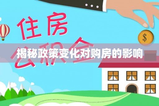 和静揭秘政策变化对购房的影响