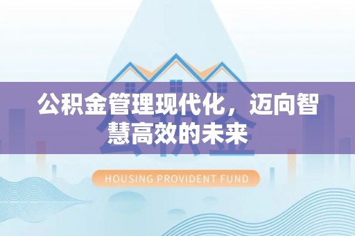 和静公积金管理现代化，迈向智慧高效的未来