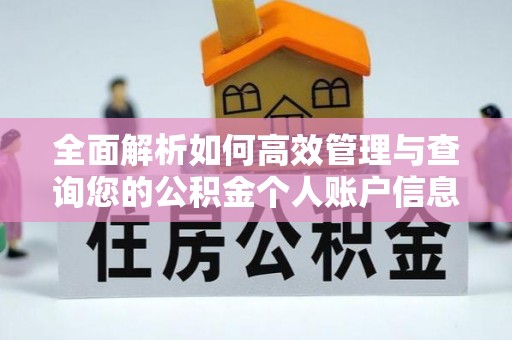 和静全面解析如何高效管理与查询您的公积金个人账户信息