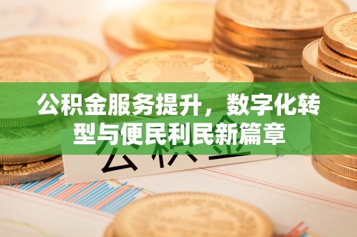 和静公积金服务提升，数字化转型与便民利民新篇章