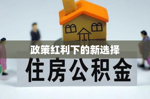 和静政策红利下的新选择