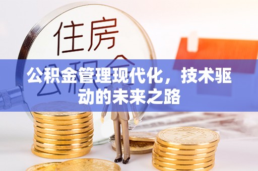 和静公积金管理现代化，技术驱动的未来之路